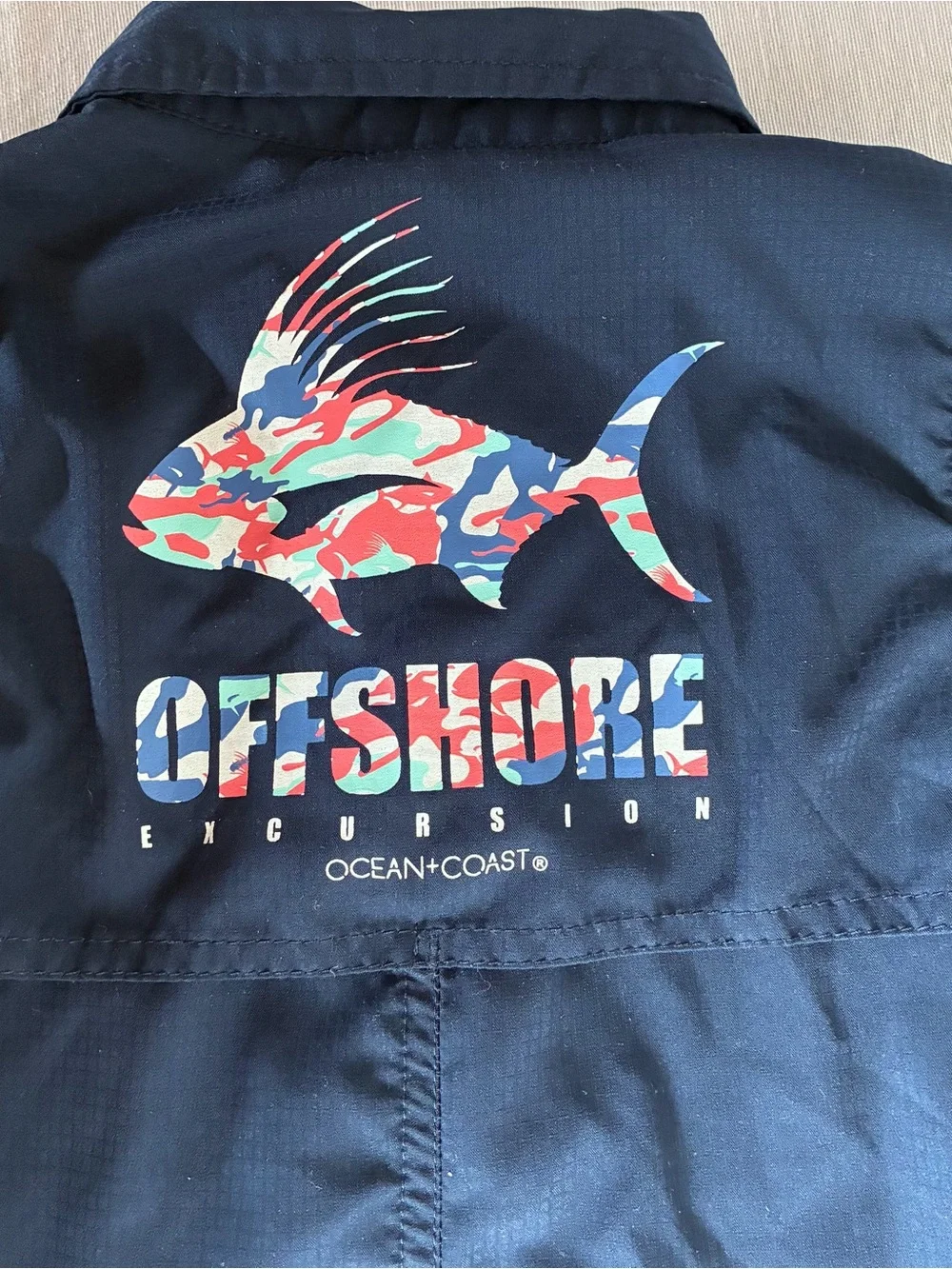 Ocean+Coast Toddler Boys Fishing Romper Lot Size 24M Matching Twins 2pc Set